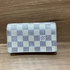 LOUIS VUITTON ルイヴィトン アズール ダミエ 財布 二つ折り財布 ポルトフォイユトレゾール レディース アイテム