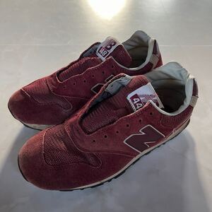 ニューバランス スニーカー ローカット 448 スウェード 靴 シューズ 赤 レッド NEW BALANCE 7.5EE 24.5 Y