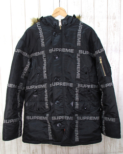 128BH SUPREME LOGO TAPE N-3b PARKA シュプリーム 18AW【中古】