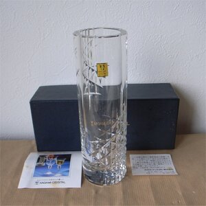 ★KAGAMI CRYSTAL カガミクリスタル 花瓶　フラワーベース　未使用　長期保管品