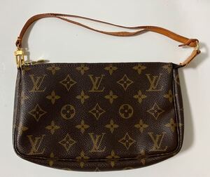 1円〜LOUIS VUITTON ルイ ヴィトン モノグラム ポシェット アクセソワール M51980 アクセサリーポーチ ハンドバッグ レディース