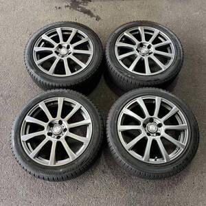 【5383】235/45R18 4本セット冬タイヤBRIDGESTONE BLIZZAK VRX2バリ山【2020年】アルミンホイール 18X7 1/2J PCD114.3/5H