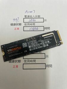 A1007/中古品SSD/NVME 2280/Samsung 2TB/動作確認済み/返品返金対応/納品書発行可(商品説明文ご確認下さい)