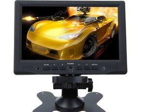 7インチ LCD モニター HDMI VGA AV接続対応 防犯 監視 車載用 リモコン付き バックカメラ パソコン レコーダなどに対応