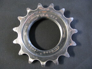 ピスト・競輪/NJS認定shimano【DURA-ACE】小ギア厚歯15T旧字体中古品FK