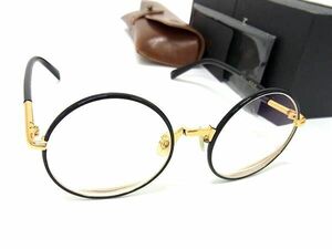 1円 ■極美品■ MANOMOS マノモス john C1 度入り メガネ 眼鏡 レディース メンズ ブラック系 FD1962