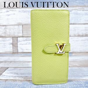 LOUIS VUITTON ルイヴィトン 最新 長財布 LV ヴェルティカルウォレット M82512 二つ折り財布 ロングウォレット 日本限定 ライムグリーン 