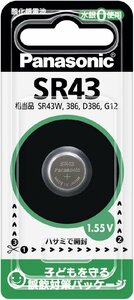 パナソニック SR43P 1個 酸化銀電池