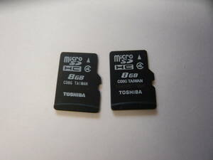 動作保証！TOSHIBA microSDHC 8GB クラス④ 2枚セット