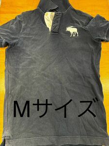 Abercrombie & Fitch アバクロ　ポロシャツ　ネイビー　M ビックムース　