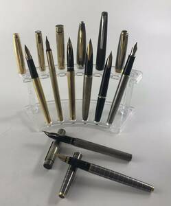 1000円〜●★筆記未確認★ 万年筆 色々 PARKER モンブラン SHEAFFER 他 ペン先 18k-750 14K-585 他 まとめ ★okoy2685308-210★op3818