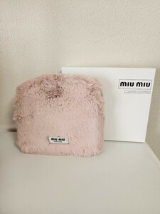 【非売品】miumiu PARFUMS ミュウミュウ ふわふわ モコモコ ピンク ポーチ ノベルティ