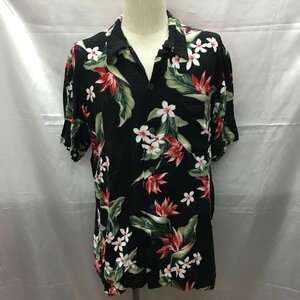 USED LL 古着 シャツ、ブラウス 半袖 Hawaiian ALOHA TROPICAL アロハシャツ 4773-20285 Shirt Blouse 黒 / ブラック / 10109638