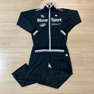 DESCENTE デサント MOVE SPORT ムーブスポーツ ジャージ ジップアップ 上下セット セットアップ Mサイズ 黒 白