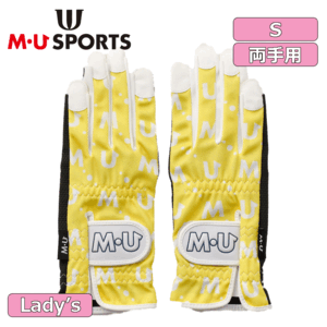 【レディース】M・U SPORTS 両手グローブ 703Q1804【MUスポーツ】【イエロー】【Sサイズ】【GolfGlove】