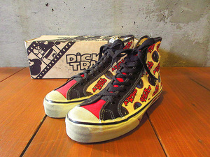 ビンテージ80’s●DEADSTOCK VANS DICK TRACY HI size 7●240216k8-m-snk-25cm 1980ssバンズデッドストックキャンバスハイカット