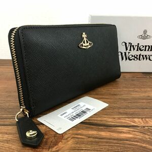 ☆送料無料☆ 未使用品 Vivienne Westwood ジップウォレット ブラック オーブ ギフトにも！ 106