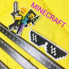 マインクラフト マイクラ 刺繍アイロンワッペン2点セット②