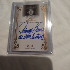 超激レア 2013 Leaf JohnnyBench ジョニーベンチ SSP インスク入りauto直筆サイン ＃I-JB1 MLB レジェンド HOF 直書き サイン大きくて綺麗