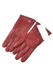 (D) Sermoneta gloves セルモネータグローブス イタリア製 レザー グローブ 6.5 レッド 手袋 送料250円 (ma)