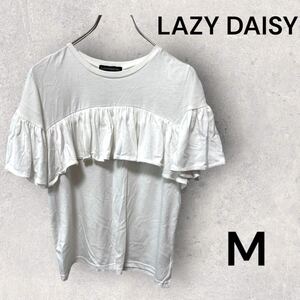 LAZY DAISY フリル付き半袖Tシャツ Mサイズ