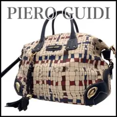 美品!! PIERO GUIDI ハンドバッグ2way ミニボストン タッセル