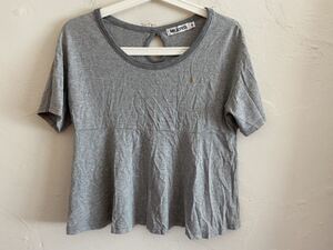 【送料無料】中古 MILKFED ミルクフェド Tシャツ レーヨン混 グレー サイズM