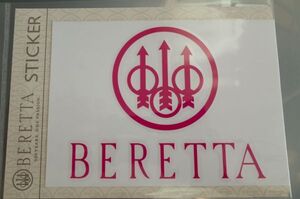 Berettaベレッタ Window Decals デカール カッティングシート ステッカー ピンク クレー射撃用品 送料無料