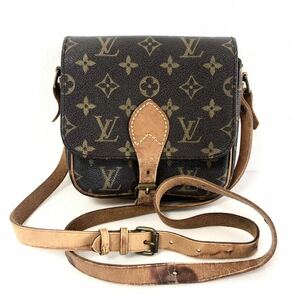 LOUIS VUITTON ルイヴィトン　モノグラム　ミニ　カルトシエール　PM ショルダーバッグ　M51254 PVC×レザー　フランス製　刻印あり