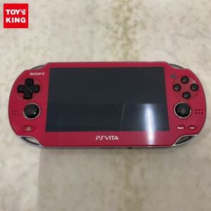 1円〜 動作確認/初期化済 箱無 PSVITA Wi-Fiモデル PCH-1000 コズミックレッド