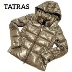 ☆超美品☆TATRAS☆ダウンジャケット☆フード取り外し可☆３４☆カーキ系