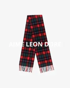 AIME LEON DORE PLAID SCARF RED PLAID