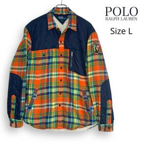 Polo Ralph Lauren Plaid Expedition Flannel Shirt Jacket ポロ ラルフローレン フランネル ボア シャツ ジャケット L