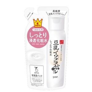 なめらか本舗 しっとり化粧水 NCつめかえ用 180ml 詰め替え 無香料・無着色・無鉱物油 パウチ 豆乳イソフラボン hisa-71