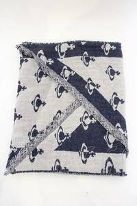 【USED】Vivienne Westwood / TWO POINT SCARF ヴィヴィアンウエストウッド ビビアン ネイビーｘグレー 【中古】 O-24-03-10-052-gd-YM-OS