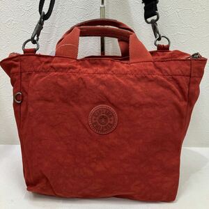 □48−2699 Kipling キプリング レディース 2way ショルダーバッグ 斜めがけバッグ ハンドバッグ 赤系 レッド系 カジュアル シンプル 軽量