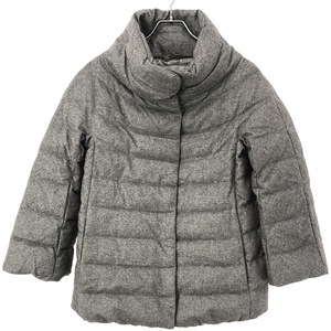 HERNO ヘルノ PIACENZA CLIMA スリット糸ハイネックカシミヤシルクダウンジャケット 28279-26989-3 グレー 36 ITVCU95OQ7ZM