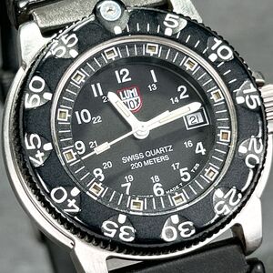 LUMINOX ルミノックス ネイビーシールズ Series 7100 腕時計 クオーツ アナログ ダイバーズウォッチ ブラック文字盤 ステンレススチール