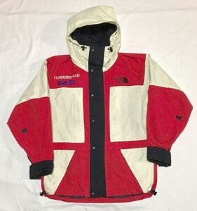 【レア】90s THE NORTH FACE CORDURA PLUS GORE-TEX JACKET ノースフェイス ゴアテックスマウンテンジャケット メンズL 赤白 ヴィンテージ