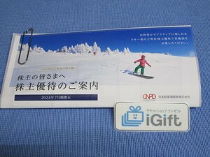 日本駐車場開発 株主優待券 冊子 (7枚綴) 2025.10.31まで★ #2477