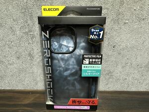 【新品未開封】ELECOM iPhone14 Pro Max用　ZEROSHOCK 6.7インチ シルキークリア フレームケース フィルム付属 PM-A22DZEROFCMB