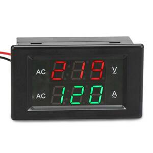 200A DROK 0.39’LED マルチメータ AC 500V 200A デュアル表示させる電圧計電流計 AC電圧計パネル電流