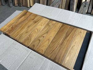 K-2023-1-831【訳あり・激安在庫処品】TEAK PARQUET with CUSHION チーク パーケット 直貼り裏面カルプ付き クランプオイル塗装 床材