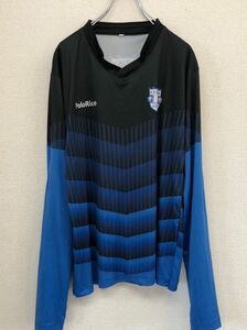 UDS SUPER KINGS　長袖Tシャツ　メンズ　Lサイズ　ドライ素材　ブラック　サッカー　フットサル