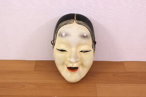 ■現状品■ 鬼面/女面 七代錦松 壁掛け　陶器　キズ (2822111)