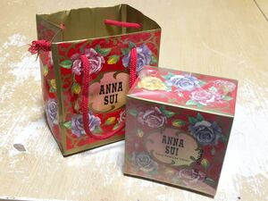 ≧ ANNA SUI アナスイ クリスマスコレクション01 リップスティック 203 カラーパウダー 004 ショップ袋 薔薇柄 コスメ 化粧品 限定