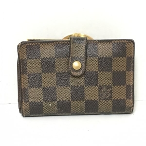 ルイヴィトン LOUIS VUITTON 2つ折り財布 N61664 ポルトモネビエヴィエノワ ダミエキャンバス エベヌ MI0025 財布 ダミエ