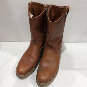 ［RED WING］ レッドウィング ペコスブーツ US10 ブラウン レザー 70s-80s ts202501