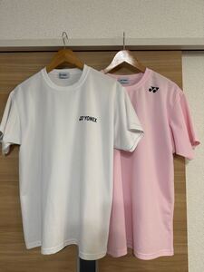 YONEX ヨネックス Tシャツ Lサイズ ホワイト ピンク 2枚セット