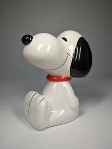 60s スヌーピー ビンテージ 14cm 陶器製 貯金箱 United Feature Syndicate ピーナッツ Snoopy 1966 ヴィンテージ